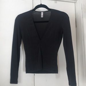 American Apparel sheer deep V